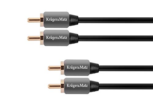 Krüger&Matz 2 RCA- 2RCA Kabel 0.5 m grau/lila von Krüger&Matz