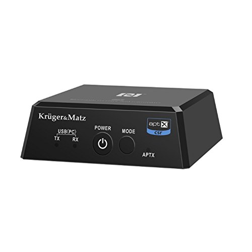 Krüger&Matz 2in1 Bluetooth HiFi Audio Empfänger und Sender (Apt-X, NFC) Modell BT-1 KM0352, schwarz von Krüger&Matz