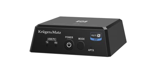 Krüger&Matz 2in1 Bluetooth HiFi Audio Empfänger und Sender (Apt-X, NFC) Modell BT-1 KM0352, schwarz von Krüger&Matz