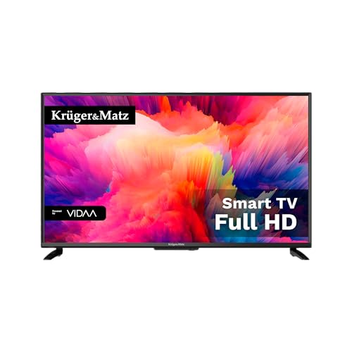 Krüger&Matz KM0240FHD-V, 40 Zoll, LED LCD Fernseher (FHD Smart, Vidaa, DVB-T2/S2 H.265 60 Hz, USB Media) Modelljahr 2023 [Energieeffizienzklasse: E] von Krüger&Matz