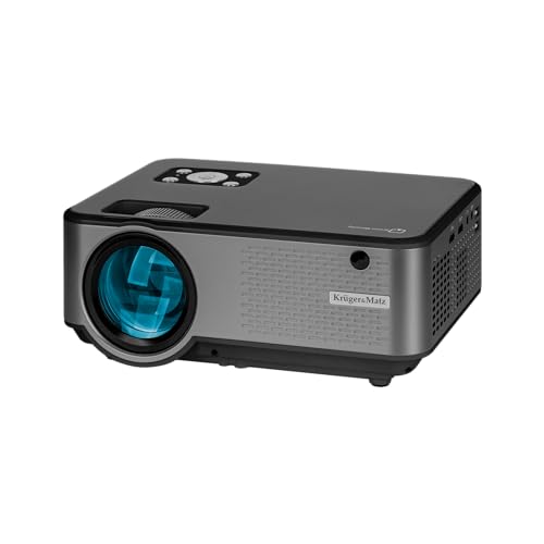 Kruger&Matz Tragbarer LED-Projektor V-LED60 mit Wi-fi FullHD 1920 x 1080 px HDMI Bluetooth Eingebauter Lautsprecher KM0371-FHD von Krüger&Matz
