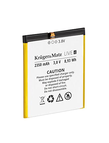 Krüger y Matz Zubehör für Smartphones, Modell, Original-Akku für Kruger & AMP; MATZ Live 4 / 4S Krüger y Matz Zubehör für Smartphones, Modell, Original-Akku für Kruger & AMP; MATZ Live 4 / 4S von Krüger y Matz