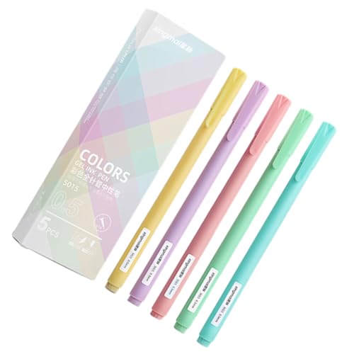 Krujecnt Bunte Schreibstifte Mit Glatter Schrift, 5 Farben Schnelltrocknende Farbstifte, Flüssiges Schreiben, Mehrfarbig Für Journaling, Zeichnen, Kritzeln Und Notizen - Mehrfarbig Krujecnt Bunte Schreibstifte Mit Glatter Schrift, 5 Farben Schnelltrocknende Farbstifte, Flüssiges Schreiben, Mehrfarbig Für Journaling, Zeichnen, Kritzeln Und Notizen - Mehrfarbig von Krujecnt
