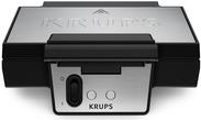Krups FDK453 Farbe: Silber-Schwarz - Sandwichmaker - für geteilte Toasts - antihaftbeschichtete Heizplatten - 850 Watt (FDK 453) von Krups