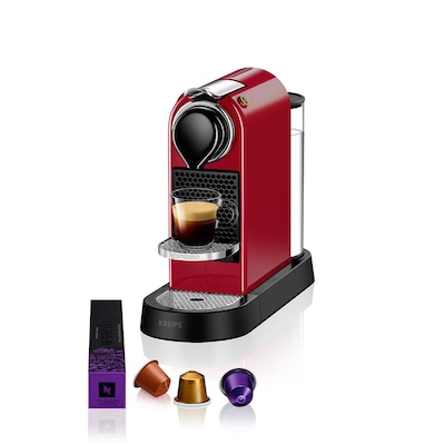 Nespresso Kaffeekapselmaschine Krups XN7415 CitiZ Kirschrot von Krups