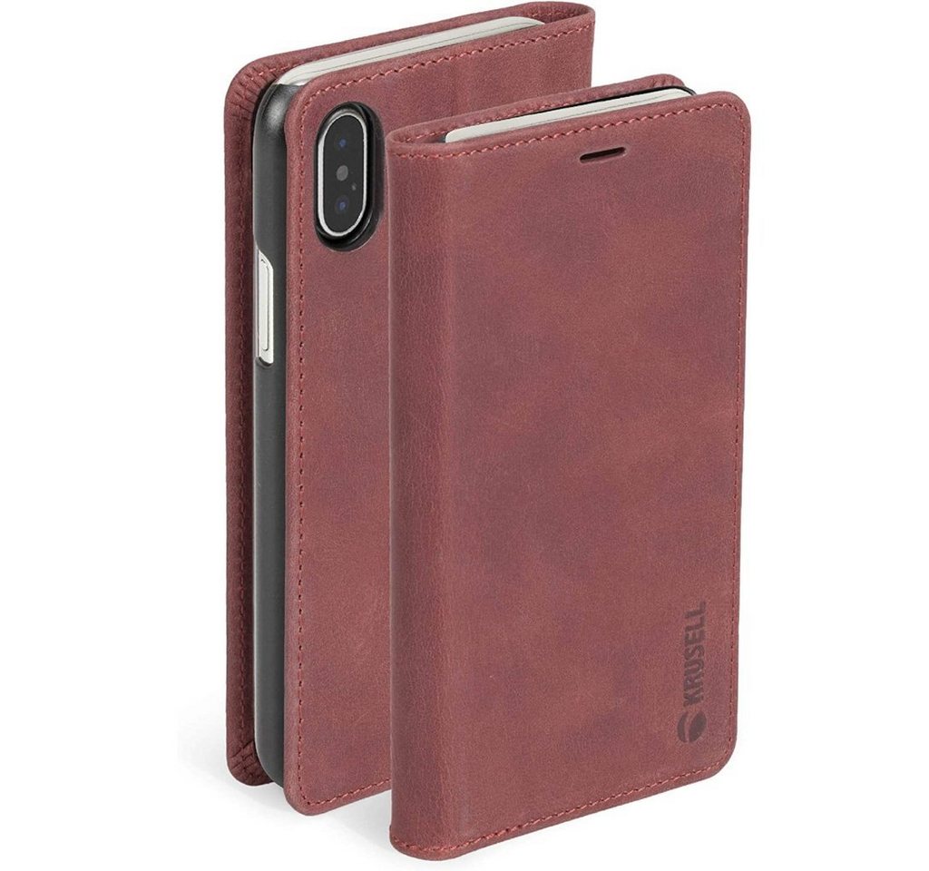 Krusell Handyhülle Apple iPhone X Xs Sunne 4 Karte FolioWallet rot von Krusell