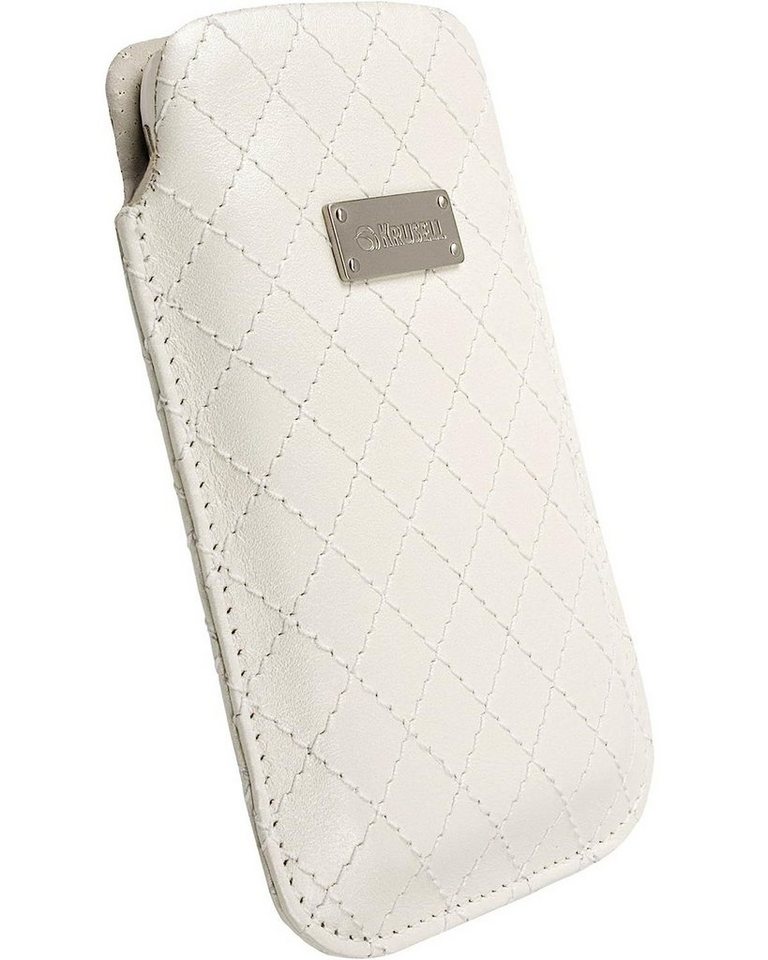 Krusell Handyhülle Coco XXL Universal Tasche Pouch Schutz-Hülle Weiß, Steppmuster-Design von Krusell