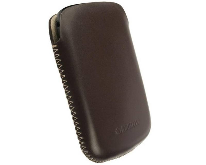 Krusell Handyhülle Donsö L Universal Tasche Pouch Schutz-Hülle Braun, Sleeve aus Leder für Handy MP3-Player von Krusell
