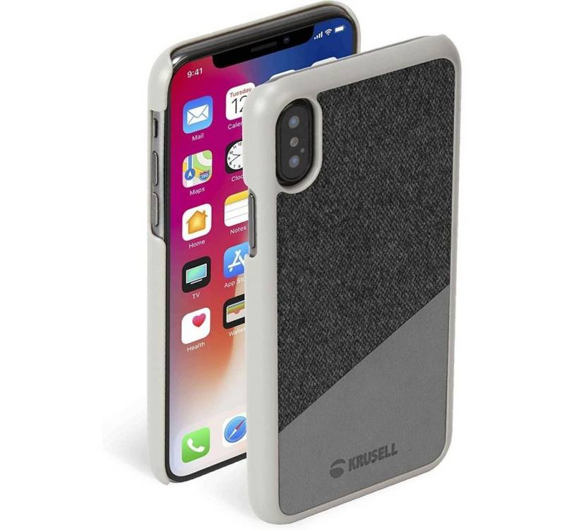 Krusell Handyhülle Tanum Cover für Apple iPhone XS Grau von Krusell