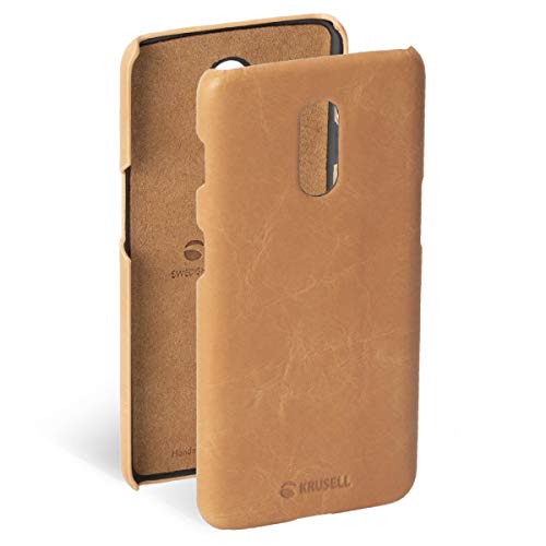 Krusell OnePlus OnePlus 6T Hülle, Case, Cover, Echtleder (Vintage Nude) von Krusell