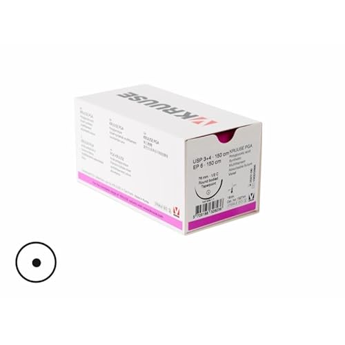 PGA SUTURA 3+4 150 cm LILA 76 MM ½C TP 18U KRUUSE PGA SUTURA 3+4 150 cm LILA 76 MM ½C TP 18U KRUUSE von Kruuse