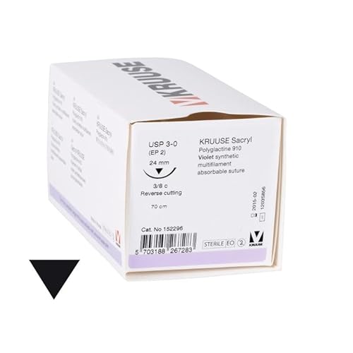 Sactura Sacryl USP 3-0 70cm 24 mm 3/8 P.Triang 18U Sactura Sacryl USP 3-0 70cm 24 mm 3/8 P.Triang 18U von Kruuse