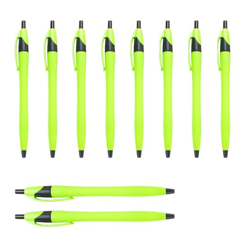 Ksikdeg 10 Stück Druckkugelschreiber 1,0 mm Schreibstift Kugelschreiber Schwarze Tinte Schreibwaren Stift für Schüler von Ksikdeg