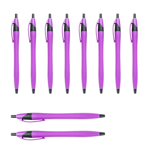 Ksikdeg 10 Stück Druckkugelschreiber 1,0 mm Schreibstift Kugelschreiber Schwarze Tinte Schreibwaren Stift für Schüler von Ksikdeg