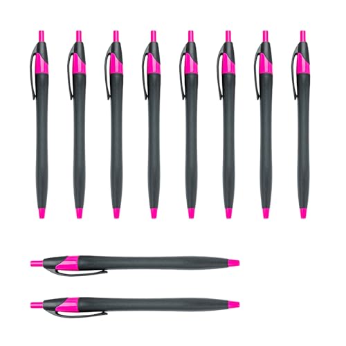 Ksikdeg 10 Stück Druckkugelschreiber 1,0 mm Schreibstift Kugelschreiber Schwarze Tinte Schreibwaren Stift für Schüler von Ksikdeg