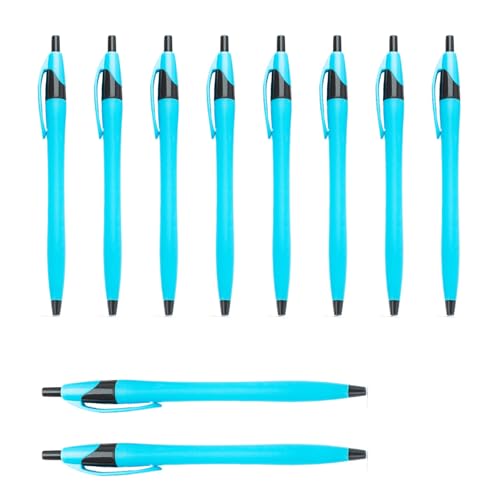 Ksikdeg 10 Stück Druckkugelschreiber 1,0 mm Schreibstift Kugelschreiber Schwarze Tinte Schreibwaren Stift für Schüler von Ksikdeg