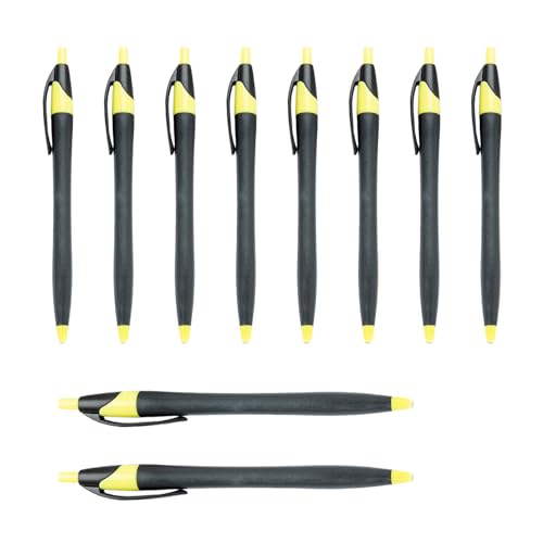 Ksikdeg 10 Stück Druckkugelschreiber 1,0 mm Schreibstift Kugelschreiber Schwarze Tinte Schreibwaren Stift für Schüler von Ksikdeg