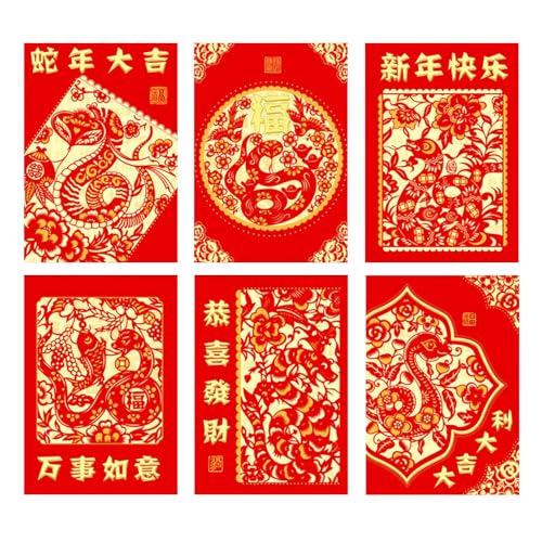 Ksikdeg Geldumschläge für das chinesische Neujahrsjahr 2025, Jahr der Schlange für Familie und Geschäft, 30 Stück Ksikdeg Geldumschläge für das chinesische Neujahrsjahr 2025, Jahr der Schlange für Familie und Geschäft, 30 Stück von Ksikdeg