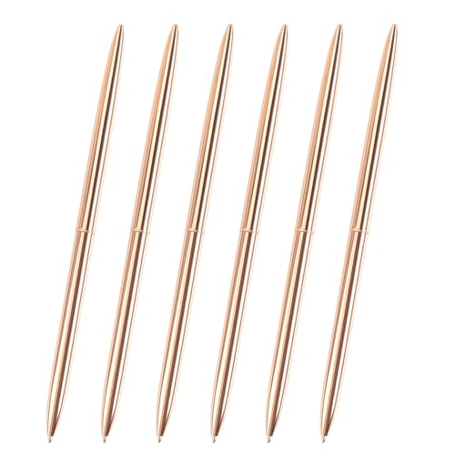 Ksikdeg Langer Kugelschreiber, Drehmechanik, Metall-Kugelschreiber, 1,0 mm Spitze, reibungsloses Schreiben, Unterschreiben, Gästeanmeldung, 6 Stück von Ksikdeg