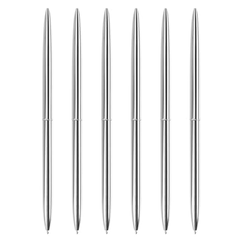 Ksikdeg Langer Kugelschreiber, Drehmechanik, Metall-Kugelschreiber, 1,0 mm Spitze, reibungsloses Schreiben, Unterschreiben, Gästeanmeldung, 6 Stück von Ksikdeg