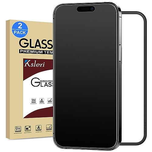 Ksleri 2 Stück Matte Panzer Schutz Glas für iPhone 15 Pro Max matt Schutzfolie, 9H Hartglas 2.5D Panzerfolie Screen Protector (2023 6,7 Zoll) von Ksleri