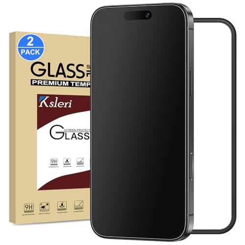 Ksleri 2 Stück Matte Panzer Schutz Glas für iPhone 15 matt Schutzfolie, 9H Hartglas 2.5D Panzerfolie Screen Protector (2023 6,1 Zoll) von Ksleri