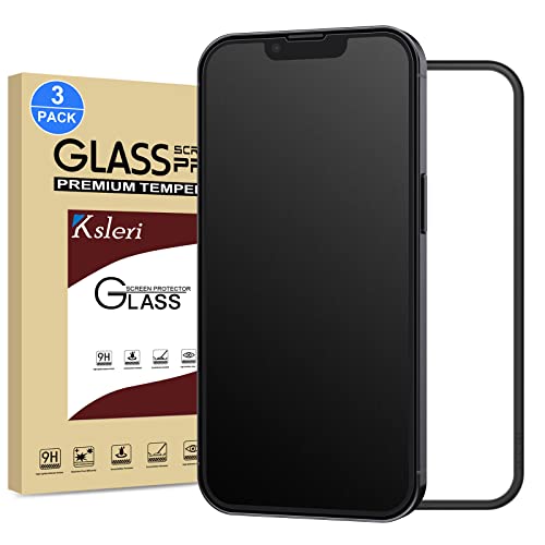 Ksleri 3 Stück Matte Panzer Schutz Glas für iPhone 14/ iPhone 13/ iPhone 13 Pro, matt Schutzfolie 9H Hartglas 2.5D Panzerfolie Screen Protector (2022 6,1 Zoll) von Ksleri