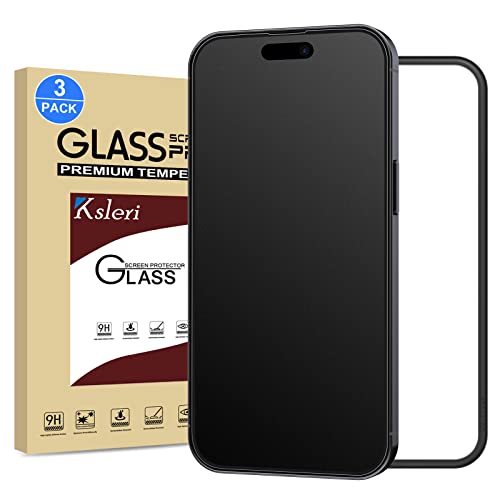 Ksleri 3 Stück Matte Panzer Schutz Glas für iPhone 14 Pro, matt Schutzfolie 9H Hartglas 2.5D Panzerfolie Screen Protector (2022 6,1 Zoll) von Ksleri