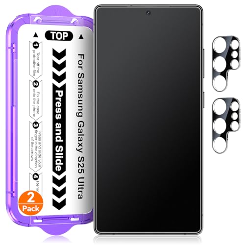 Ksleri Matt Sichtschutz für Samsung Galaxy S25 Ultra Sichtschutzfolie, 2x Privacy Matte Screen Protector + 2x Kameraschutz, 7H PET S25 Ultra Matte Anti-Spy Schutzfolie, 6,8 Zoll Ksleri Matt Sichtschutz für Samsung Galaxy S25 Ultra Sichtschutzfolie, 2x Privacy Matte Screen Protector + 2x Kameraschutz, 7H PET S25 Ultra Matte Anti-Spy Schutzfolie, 6,8 Zoll von Ksleri