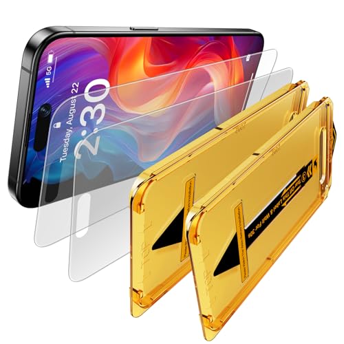 Ksleri 2 Stück Matt Schutzfolie für iPhone 16 Plus/iPhone 15 Plus für Panzerglas Matt, 9H Matte Screen Protector mit Automatische Installation Schablone, 2.5D Anti-Fingerprint (6,7 Zoll) von Ksleri