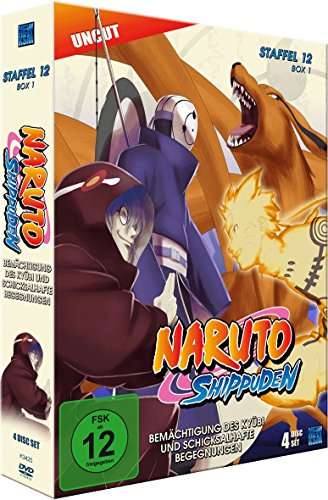 Naruto Shippuden - Staffel 12 - Box 1: Bemächtigung des Kyubi und schicksalhafte Begegnungen (Episoden 463-487, Uncut) [4 DVDs] von Ksm Anime