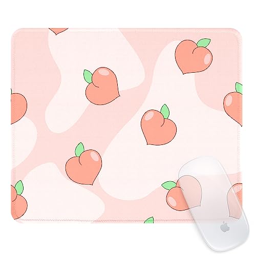 Ksriylm Mauspad,Blumenmuster Serie Mouse Pad,FüR BüRo Und Zuhause,Mousepad Mit Motiv,Wasserdichtes Mousepad,rutschfeste Gummiunterseite,Computer-Mauspads FüR Kabellose Maus,Pfirsich von Ksriylm