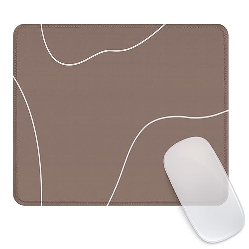 Ksriylm Mauspad,Quadratisches Braun Linie süße Herzform Mouse Pad,FüR BüRo Und Zuhause,Mousepad Mit Motiv,Wasserdichtes Mousepad,rutschfeste Gummiunterseite,Computer-Mauspads FüR Kabellose Maus von Ksriylm