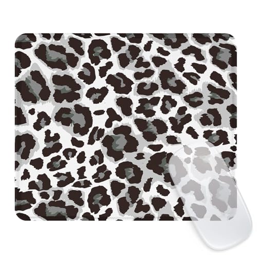 Ksriylm Mauspad,Quadratisches Niedliches Leopard Mouse Pad,für Büro und Zuhause,Mousepad mit Motiv,wasserdichtes Mousepad,rutschfeste Gummiunterseite,Computer-Mauspads für kabellose Maus,Schwarz von Ksriylm
