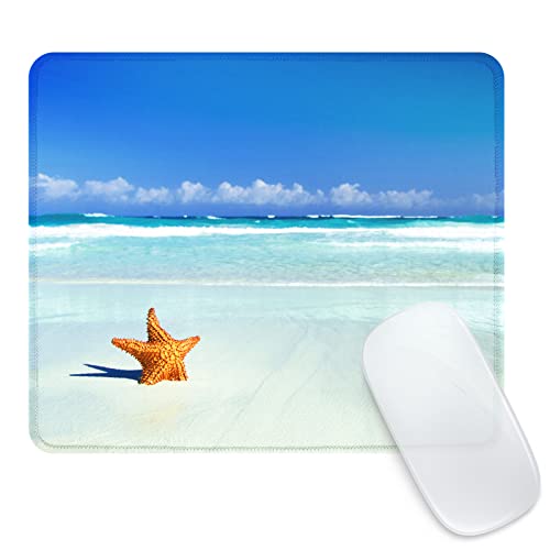Ksriylm Mauspad,Quadratisches Strand am Meer Serie Mouse Pad,FüR BüRo Und Zuhause,Mousepad Mit Motiv,Wasserdichtes Mousepad,rutschfeste Gummiunterseite,Computer-Mauspads FüR Kabellose Maus von Ksriylm