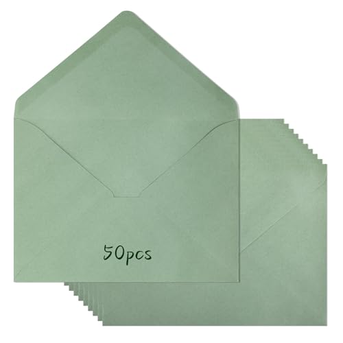 Briefumschläge, A7, selbstklebend, blanko, 13,3 x 18,3 cm, Salbeigrün, 50 Stück Briefumschläge, A7, selbstklebend, blanko, 13,3 x 18,3 cm, Salbeigrün, 50 Stück von Ktxaby