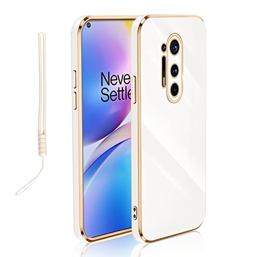 KuDiNi Für Oneplus 8 Pro Hülle, Oneplus 8 Pro Handyhülle für Frauen, Galvanik, niedlich, luxuriös, ästhetisch, trendig, hübsch, weicher TPU-Schutz, stoßfeste Abdeckung für Oneplus 8 Pro (weiß) KuDiNi Für Oneplus 8 Pro Hülle, Oneplus 8 Pro Handyhülle für Frauen, Galvanik, niedlich, luxuriös, ästhetisch, trendig, hübsch, weicher TPU-Schutz, stoßfeste Abdeckung für Oneplus 8 Pro (weiß) von KuDiNi