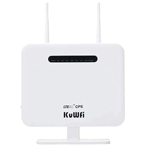 KuWFI 4G LTE Wi-FI Router, Wireless 4G Router Entsperrt Travel Partner 4G LTE CPE Router mit SIM-Kartensteckplatz Unterstützung B1/B3/B5/B7/B8/B20 CPE810-EU von KuWFi