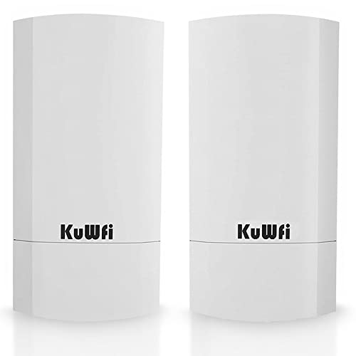 KuWFi 300Mbps Indoor & Outdoor Punkt-zu-Punkt-Wireless Bridge/CPE Unterstützt 1KM Übertragungsentfernung Lösung für PTP, PTMP-Anwendung Wireless Access Point/Bridge-Kit mit LED-Anzeige von KuWFi