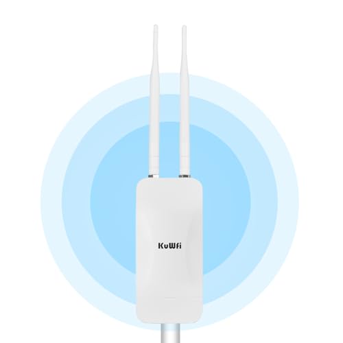 KuWFi AP1200F WLAN-Repeater für den Außenbereich, Dual-Band 1200 Mbps, Dual-Band 2,4 GHz und 5,8 GHz, Access Point für den Außenbereich mit 2 5dBi Antennen, wasserdicht IP65, POE/DC-Stromversorgung KuWFi AP1200F WLAN-Repeater für den Außenbereich, Dual-Band 1200 Mbps, Dual-Band 2,4 GHz und 5,8 GHz, Access Point für den Außenbereich mit 2 5dBi Antennen, wasserdicht IP65, POE/DC-Stromversorgung von KuWFi