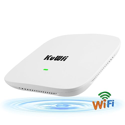 Wireless Access Point WLAN Access Point KuWFi Cloud AC WiFi6 AX1800 Access Point, Dual Band Accesspoint, Gigabit WiFi AP, Networks Access Point, 2.4GHz/5GHz, 802.3at PoE,48V PoE Adapter, weiß von KuWFi
