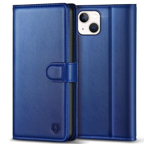 Handyhülle für iPhone 14 Hülle Premium PU Leder iPhone 14 Case Klapphülle Brieftasche Kartenfach Ständer Magnet Handytasche Schutzhülle für iPhone 14 (6,1 Zoll) - Royalblau von Kuafcase