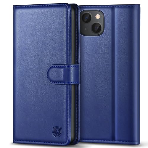 Handyhülle für iPhone 15 Hülle Premium PU Leder iPhone 15 Case Klapphülle Brieftasche Kartenfach Ständer Magnet Handytasche Schutzhülle für iPhone 15 (6,1 Zoll) - Royalblau von Kuafcase
