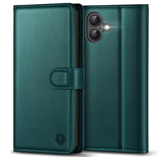 Handyhülle für iPhone 16 Hülle Premium PU Lederhülle iPhone 16 Case Klapphülle Brieftasche Stoßfest Cover [Kartenfach] [Ständer] [Magnetic] Handytasche Schutzhülle für iPhone 16 (6,1") - Grün von Kuafcase