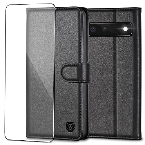 Kuafcase Handyhüllen & Cover, Handy Schutzhülle Magnet, Brieftasche Leder Flip Case mit Kartenhalter Magnetverschluss Kickstand Stoßfest Handyhülle für Google Pixel 6 - Schwarz Kuafcase Handyhüllen & Cover, Handy Schutzhülle Magnet, Brieftasche Leder Flip Case mit Kartenhalter Magnetverschluss Kickstand Stoßfest Handyhülle für Google Pixel 6 - Schwarz von Kuafcase
