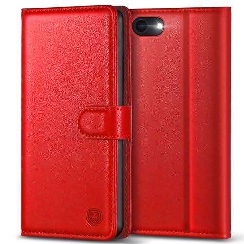 Kuafcase Hülle kompatibel mit iPhone 7, iPhone 8, iPhone SE 2022, iPhone SE 2020, 4 Kartenfächer, Magnetverschluss, Ständer, stoßfest, kompatibel mit iPhone 7/8/SE – Rot Kuafcase Hülle kompatibel mit iPhone 7, iPhone 8, iPhone SE 2022, iPhone SE 2020, 4 Kartenfächer, Magnetverschluss, Ständer, stoßfest, kompatibel mit iPhone 7/8/SE – Rot von Kuafcase