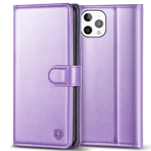 Kuafcase Kompatibel mit iPhone 12 Pro Max Hülle mit 4 Kartenfächern, Magnetverschluss, Ständer, stoßfeste Schutzhülle, kompatibel mit iPhone 12 Pro Max, Hellviolett Kuafcase Kompatibel mit iPhone 12 Pro Max Hülle mit 4 Kartenfächern, Magnetverschluss, Ständer, stoßfeste Schutzhülle, kompatibel mit iPhone 12 Pro Max, Hellviolett von Kuafcase