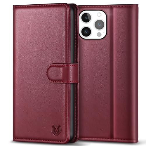 Kuafcase Schutzhülle für iPhone 15 Pro, mit 4 Kartenfächern, Magnetverschluss, Ständer, stoßfest, kompatibel mit iPhone 15 Pro, Weinrot Kuafcase Schutzhülle für iPhone 15 Pro, mit 4 Kartenfächern, Magnetverschluss, Ständer, stoßfest, kompatibel mit iPhone 15 Pro, Weinrot von Kuafcase