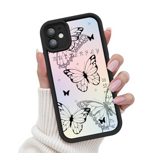 Kuafcase für iPhone 11 Hülle, Silikon Handyhülle mit Seidig-Weicher Berühren Kameraschutz, Stoßfeste Kratzfeste Schutzhülle für iPhone 11 Case, Butterfly Schwarz Kuafcase für iPhone 11 Hülle, Silikon Handyhülle mit Seidig-Weicher Berühren Kameraschutz, Stoßfeste Kratzfeste Schutzhülle für iPhone 11 Case, Butterfly Schwarz von Kuafcase