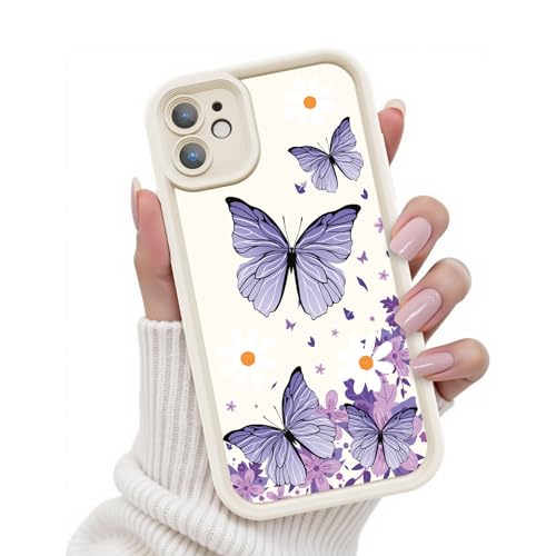Kuafcase für iPhone 11 Hülle, Silikon Handyhülle mit Seidig-Weicher Berühren Kameraschutz, Stoßfeste Kratzfeste Schutzhülle für iPhone 11 Case, Butterfly Weiße Kuafcase für iPhone 11 Hülle, Silikon Handyhülle mit Seidig-Weicher Berühren Kameraschutz, Stoßfeste Kratzfeste Schutzhülle für iPhone 11 Case, Butterfly Weiße von Kuafcase